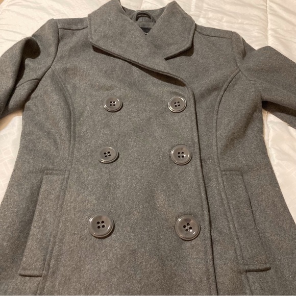 Rampage Grey Peacoat | Size S | Tailored | Office | Holiday | Fall Coats - Picture 6 of 13